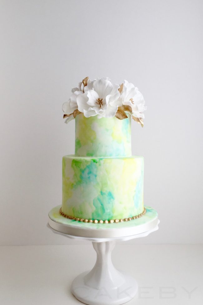 [掲載お知らせ]ウエディングパークマガジン Water paint cake 水彩ペイントのケーキ CAKEBY（ケイクバイ）